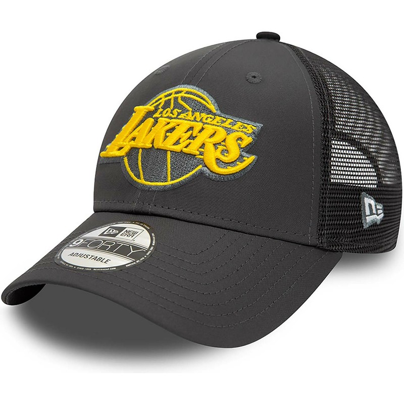 casquette-trucker-grise-ajustable-9forty-home-field-los-angeles-lakers-nba-new-era
