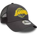 casquette-trucker-grise-ajustable-9forty-home-field-los-angeles-lakers-nba-new-era