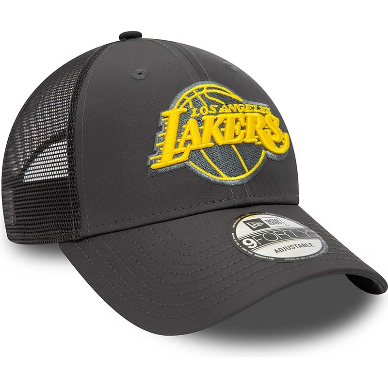 casquette-trucker-grise-ajustable-9forty-home-field-los-angeles-lakers-nba-new-era