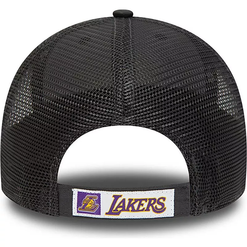 casquette-trucker-grise-ajustable-9forty-home-field-los-angeles-lakers-nba-new-era