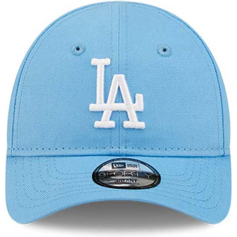 casquette-courbee-bleue-claire-ajustable-pour-bambin-9forty-league-essential-los-angeles-dodgers-mlb-new-era