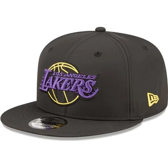Casquette plate noire snapback 9FIFTY Neon Pack Los Angeles Lakers NBA New Era
