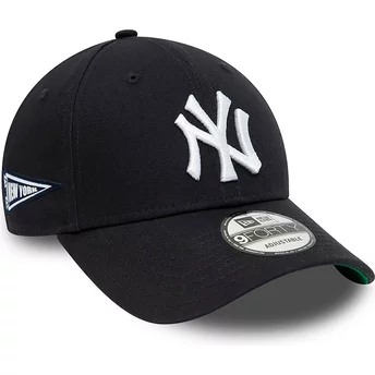 Casquette courbée bleue marine ajustable 9FORTY Team Side Patch New York Yankees MLB New Era