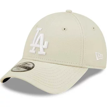Casquette courbée beige ajustable pour enfant 9FORTY League Essential Los Angeles Dodgers MLB New Era