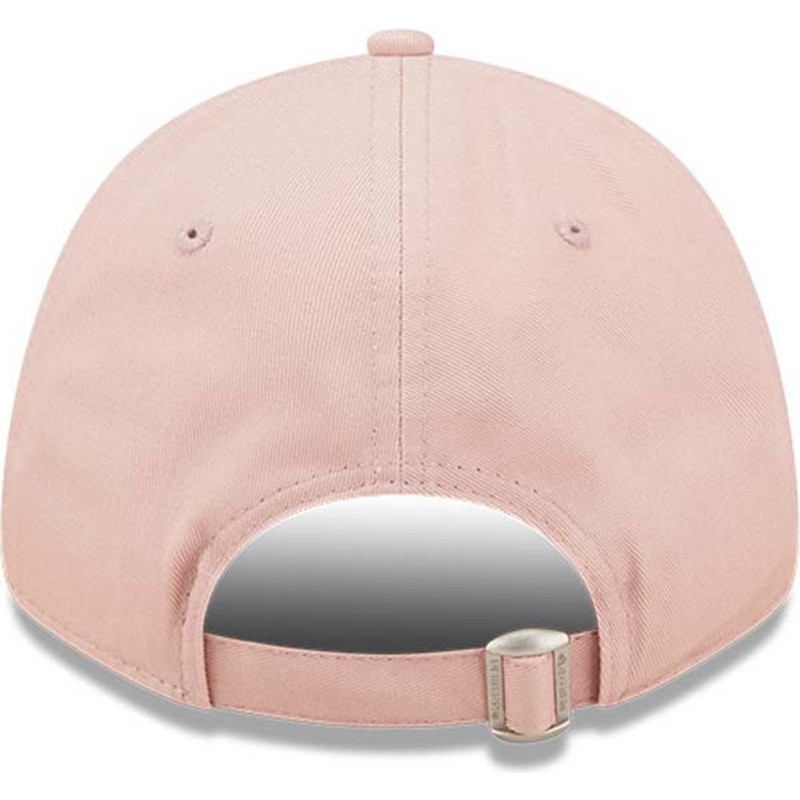casquette-courbee-rose-ajustable-avec-logo-blanc-9forty-league-essential-new-york-yankees-mlb-new-era