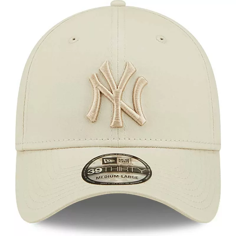 casquette-courbee-beige-ajustee-avec-logo-beige-39thirty-league-essential-new-york-yankees-mlb-new-era