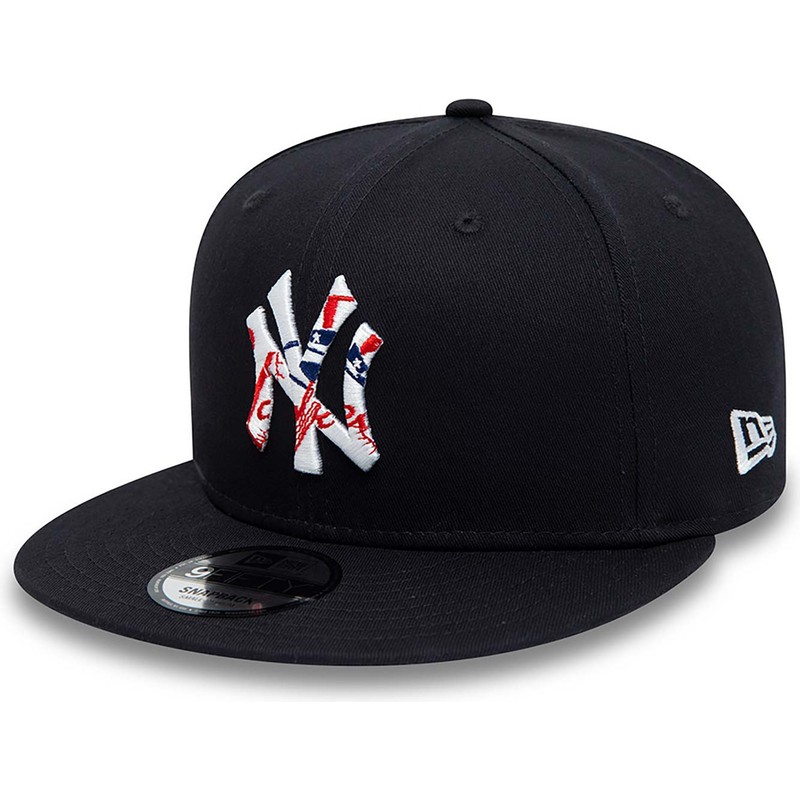 casquette-plate-bleue-marine-snapback-9fifty-team-infill-logo-new-york-yankees-mlb-new-era