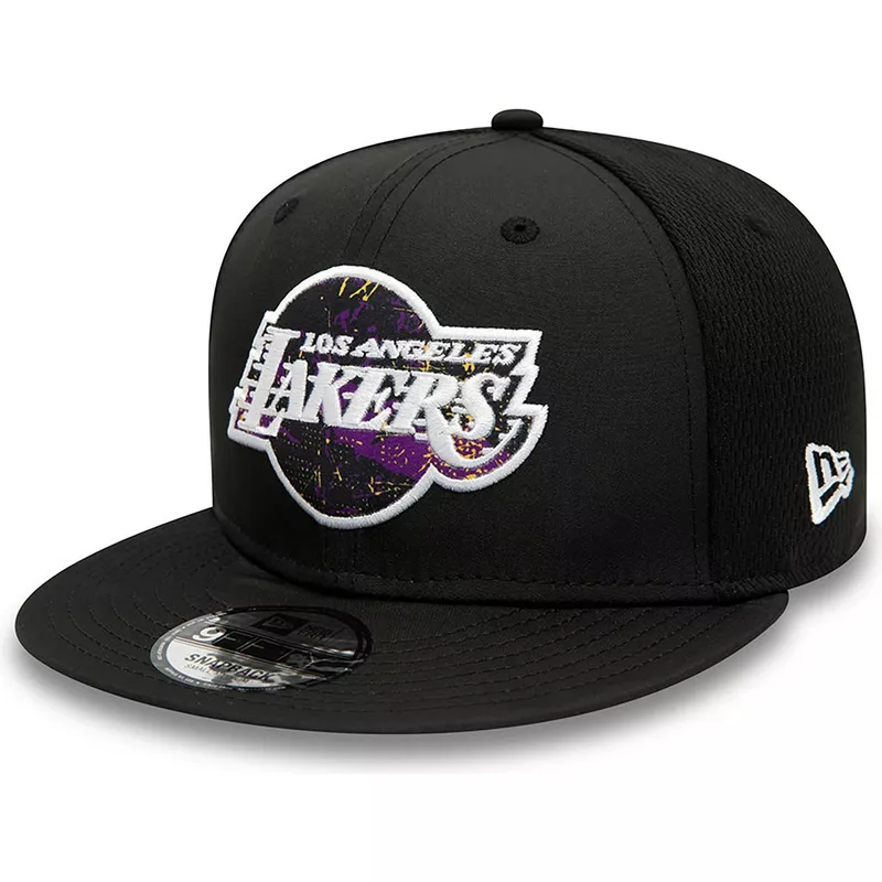 casquette-plate-noire-snapback-9fifty-print-infill-los-angeles-lakers-nba-new-era