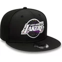 casquette-plate-noire-snapback-9fifty-print-infill-los-angeles-lakers-nba-new-era
