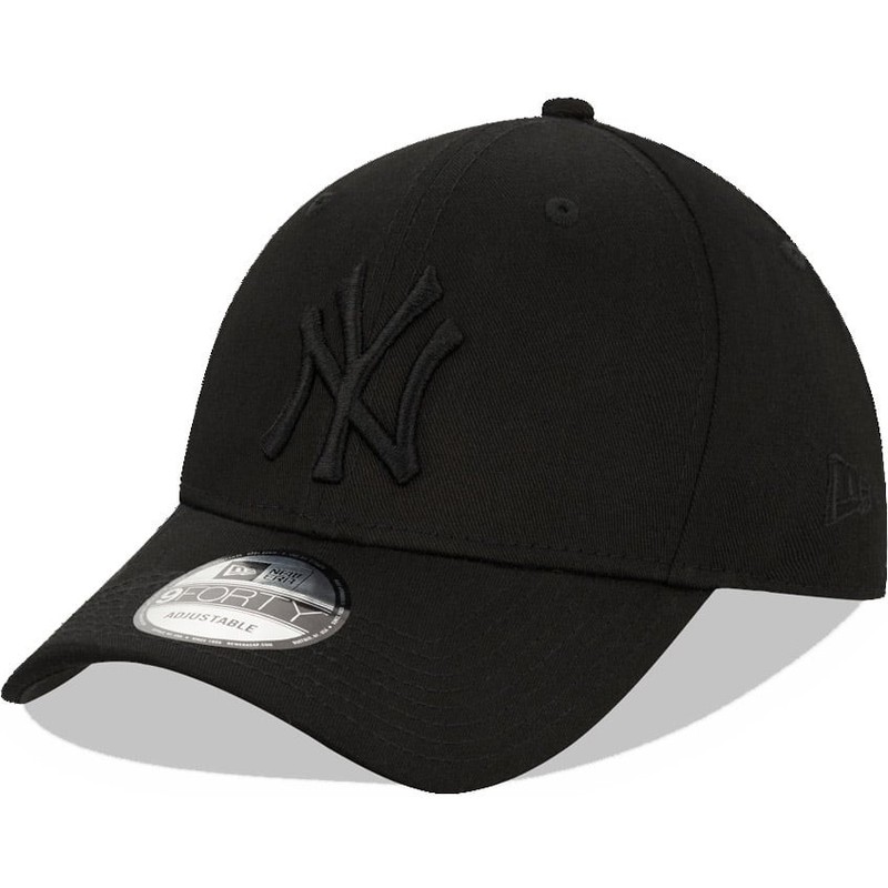 casquette-courbee-noire-snapback-avec-logo-noir-9forty-league-essential-new-york-yankees-mlb-new-era