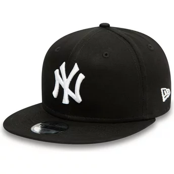 Casquette plate noire snapback pour enfant 9FIFTY Essential New York Yankees MLB New Era