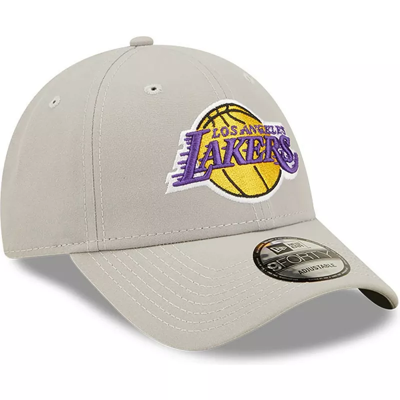 casquette-courbee-grise-ajustable-9forty-repreve-los-angeles-lakers-nba-new-era