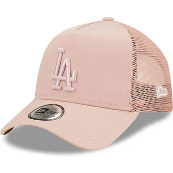 Casquette trucker rose avec logo rose A Frame Tonal Mesh Los Angeles Dodgers MLB New Era