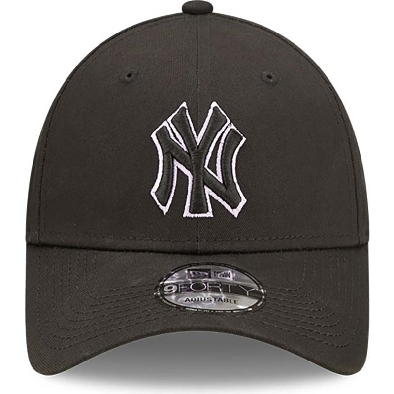 casquette-courbee-noire-ajustable-9forty-team-outline-new-york-yankees-mlb-new-era