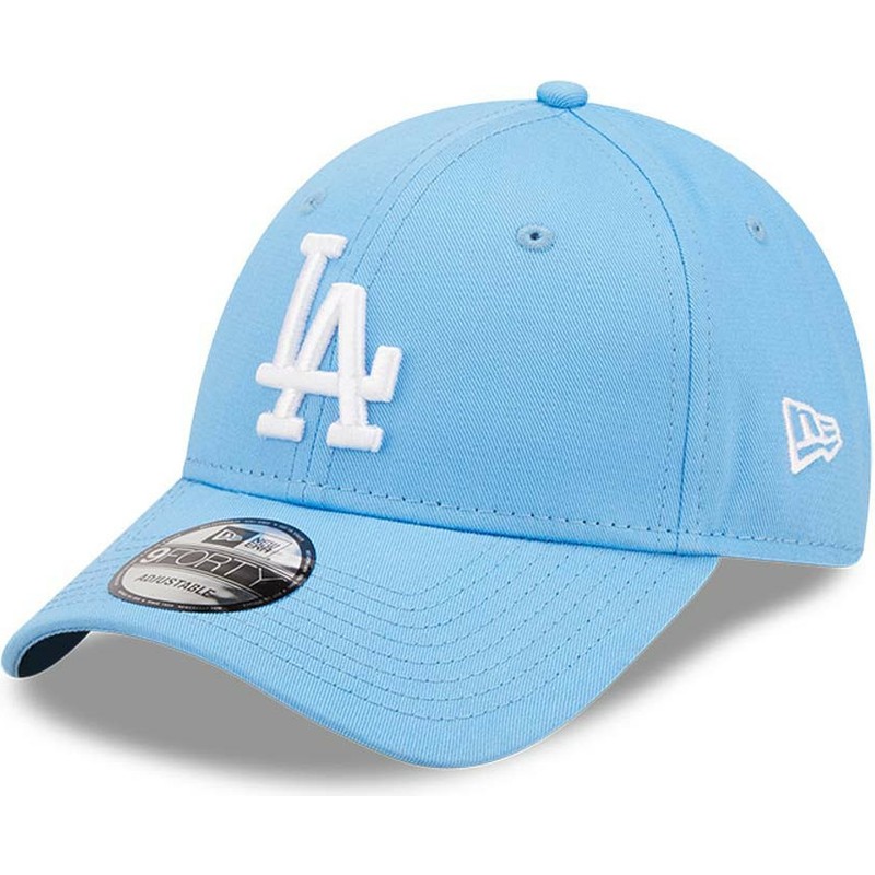 casquette-courbee-bleue-ajustable-9forty-league-essential-los-angeles-dodgers-mlb-new-era