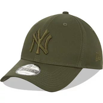 Casquette courbée verte snapback avec logo vert 9FORTY League Essential New York Yankees MLB New Era