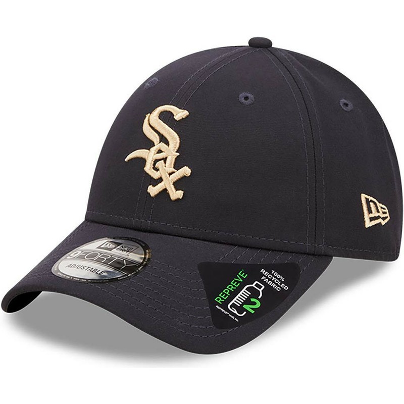 casquette-courbee-bleue-marine-ajustable-9forty-repreve-chicago-white-sox-mlb-new-era