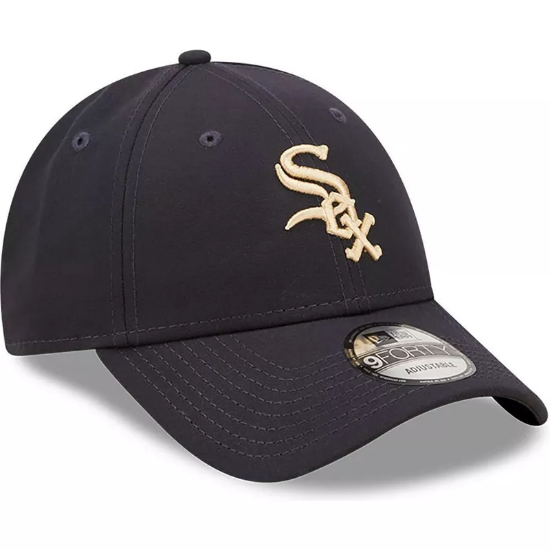 casquette-courbee-bleue-marine-ajustable-9forty-repreve-chicago-white-sox-mlb-new-era