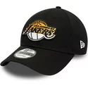 casquette-courbee-noire-ajustable-9forty-gradient-infill-los-angeles-lakers-nba-new-era