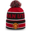 bonnet-rouge-et-noir-avec-pompom-cuff-jake-manchester-united-football-club-premier-league-new-era
