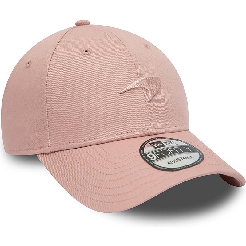 casquette-courbee-rose-ajustable-avec-logo-rose-9forty-seasonal-mclaren-racing-formula-1-new-era