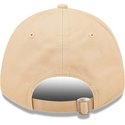 casquette-courbee-beige-ajustable-avec-logo-marron-9forty-league-essential-new-york-yankees-mlb-new-era