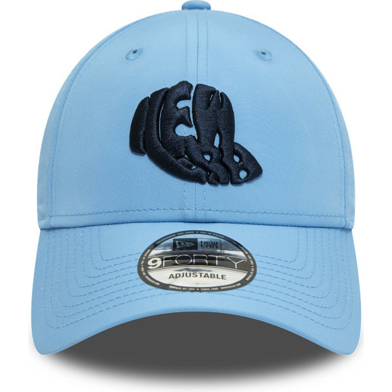 casquette-courbee-bleue-ajustable-9forty-historic-logo-new-era