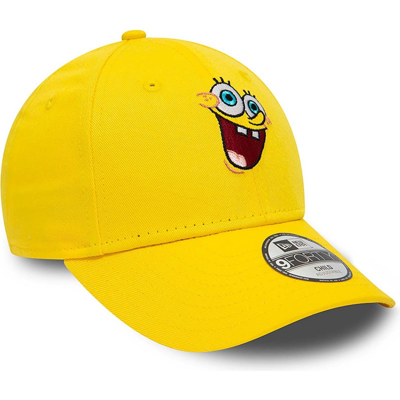 casquette-courbee-jaune-ajustable-pour-enfant-9forty-bob-l-eponge-bob-l-eponge-new-era