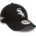 casquette-courbee-noire-ajustable-9forty-team-side-patch-chicago-white-sox-mlb-new-era