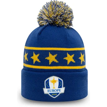 Bonnet bleu et jaune avec pompom Cuff Sunday Bobble Ryder Cup Europe New Era