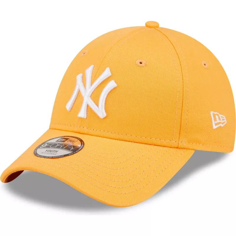 casquette-courbee-orange-ajustable-pour-enfant-9forty-league-essential-new-york-yankees-mlb-new-era