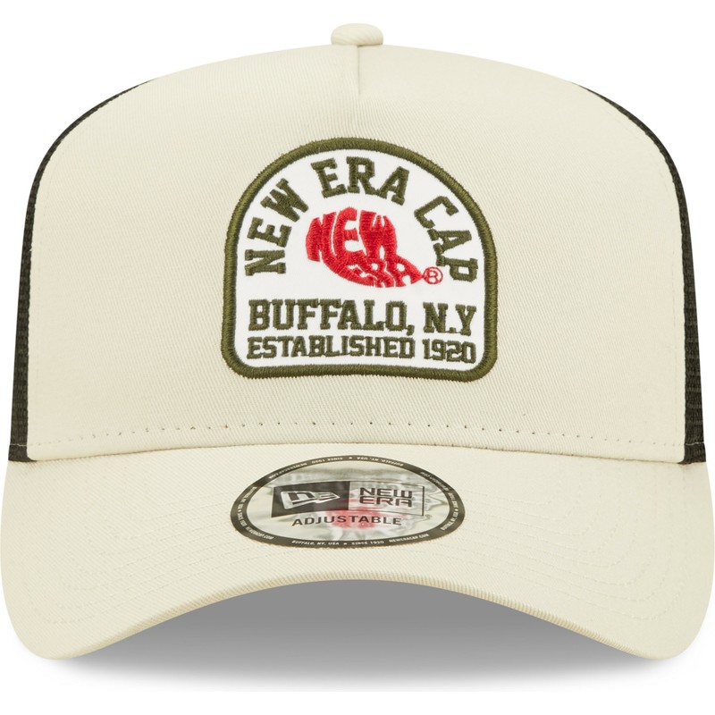 casquette-trucker-beige-buffalo-new-york-a-frame-state-patch-new-era