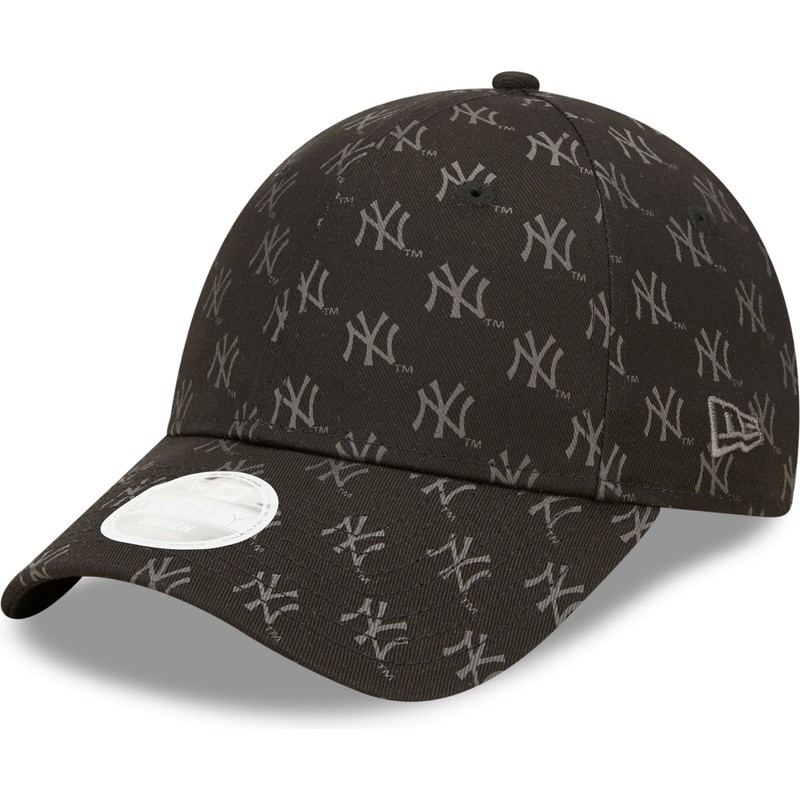 casquette-courbee-noire-ajustable-pour-femme-9forty-monogram-new-york-yankees-mlb-new-era