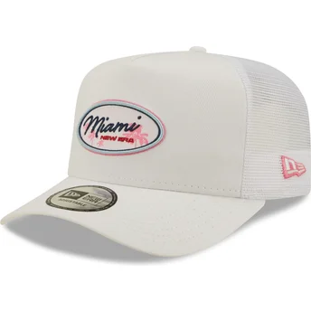 Casquette trucker blanche Miami A Frame Oval State New Era