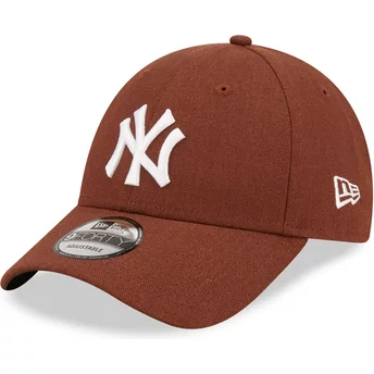 Casquette courbée marron ajustable 9FORTY Linen New York Yankees MLB New Era