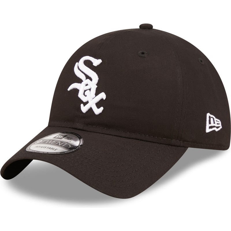 casquette-courbee-noire-ajustable-9twenty-league-essential-chicago-white-sox-mlb-new-era