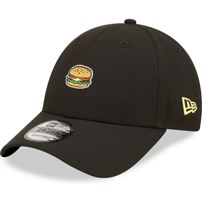 casquette-courbee-noire-ajustable-good-burger-good-life-9forty-food-icon-new-era