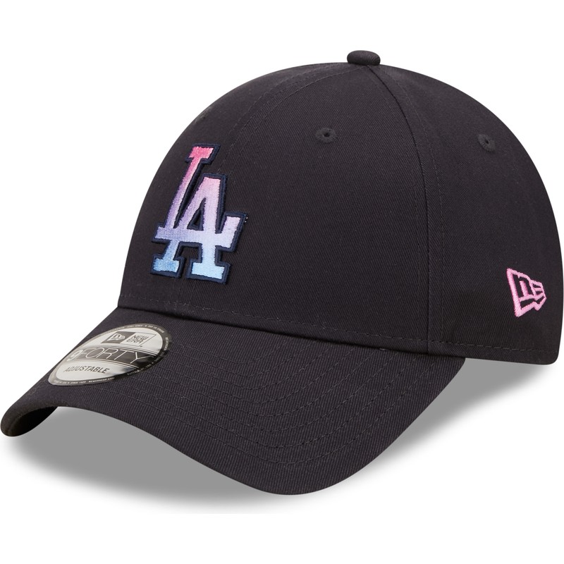 casquette-courbee-bleue-marine-ajustable-9forty-gradient-infill-los-angeles-dodgers-mlb-new-era