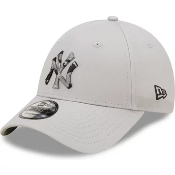 Casquette courbée grise ajustable 9FORTY Seasonal Infill New York Yankees MLB New Era