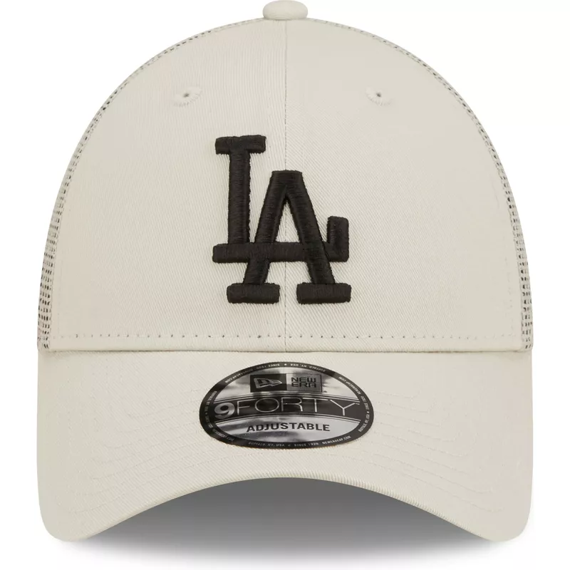 casquette-trucker-beige-ajustable-a-frame-home-field-los-angeles-dodgers-mlb-new-era