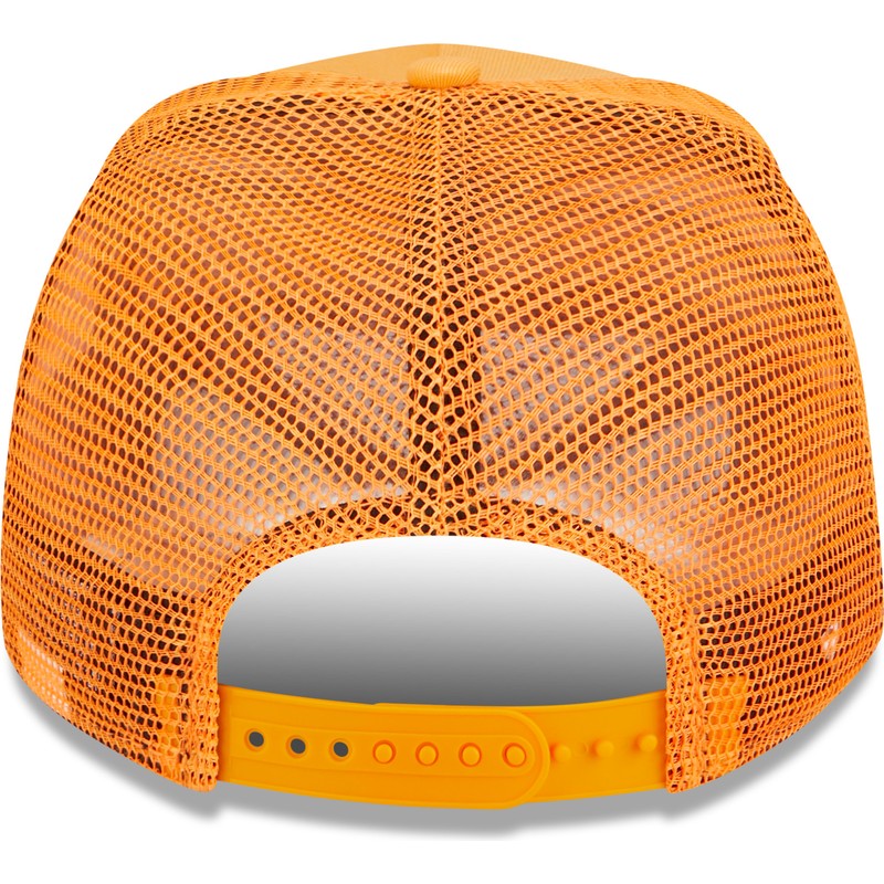 casquette-trucker-orange-avec-logo-orange-a-frame-tonal-mesh-new-york-yankees-mlb-new-era