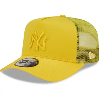 Casquette trucker jaune avec logo jaune A Frame Tonal Mesh New York Yankees MLB New Era