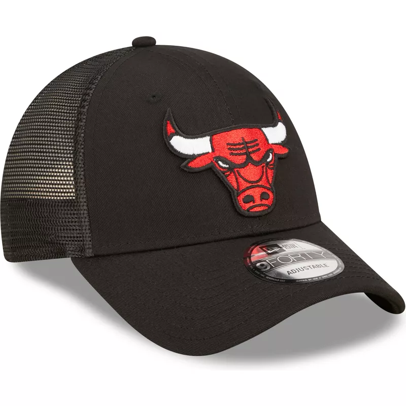 casquette-trucker-noire-ajustable-a-frame-home-field-chicago-bulls-nba-new-era