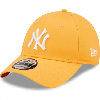 Casquette courbée orange claire ajustable 9FORTY League Essential New York Yankees MLB New Era