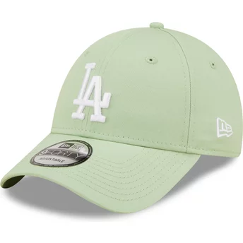 Casquette courbée verte claire ajustable 9FORTY League Essential Los Angeles Dodgers MLB New Era
