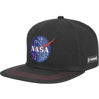 Casquette plate noire snapback US2 NASA Capslab