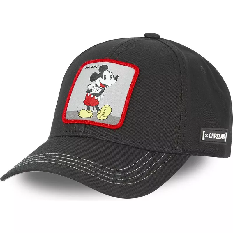 casquette-courbee-noire-ajustable-mickey-mouse-casb-mo1-disney-capslab