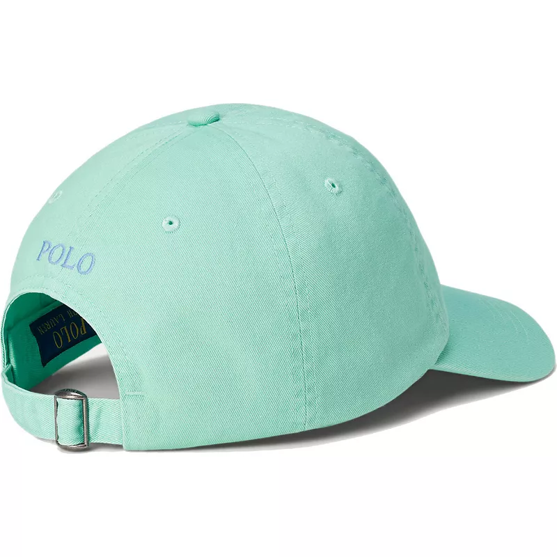 casquette-courbee-verte-claire-ajustable-avec-logo-bleu-cotton-chino-classic-sport-polo-ralph-lauren