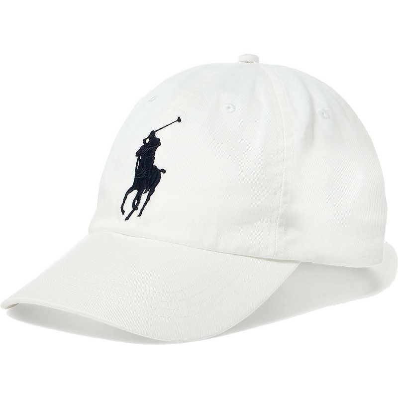 casquette-courbee-blanche-ajustable-avec-logo-noir-big-pony-chino-classic-sport-polo-ralph-lauren