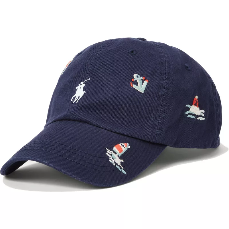 casquette-courbee-bleue-marine-ajustable-avec-logo-blanc-nautical-twill-polo-ralph-lauren